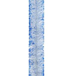 Мішура Novogod'ko 7.5 см 2 м срібло з синіми кінчиками (980444)