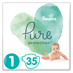 Подгузники Pampers Pure Protection 1 (2-5 кг), 35 шт.