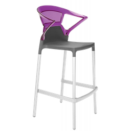 Барне крісло Papatya Ego-K, антрацит з фіолетовим (429696)
