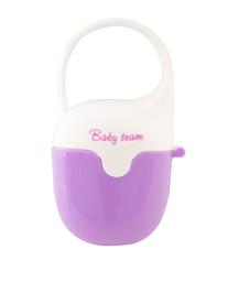 Контейнер для пустышки Baby Team, фиолетово-белый (3301_фиолетово-белый)