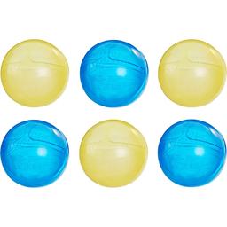 Водяные бомбочки Hasbro Nerf Super Soaker Hydro Balls 6-Pack, голубые с желтым, 6 шт. (F6393)