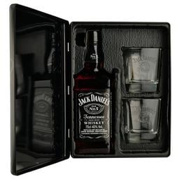 Віскі Jack Daniel's Tennessee Old No.7 у металевій коробці з 2 келихами, 40%, 0,7 л (419322)