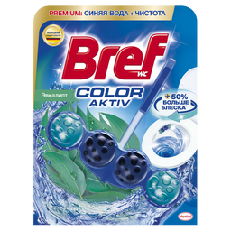 Туалетный блок для унитаза Bref Color aktiv Эвкалипт, 50 г (785457)