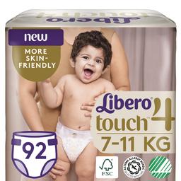 Набор подгузников Libero Touch 4 (7-11 кг), 92 шт. (2 уп. по 46 шт.)