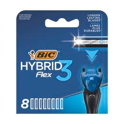 Змінні картриджі для гоління BIC Hybrid 3 Flex, 8 шт.