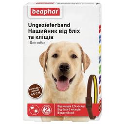Нашийник Beaphar від бліх та кліщів для собак, 65 см, коричнево-жовтий (12407)