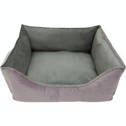 Лежак Matys Бартон №2, двусторонний, прямоугольный, 40х50х22 см, розовый с серым