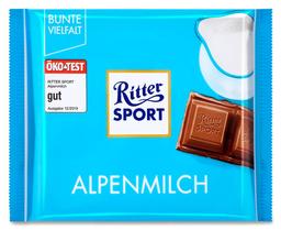 Шоколад молочный Ritter Sport с альпийским молоком, 100 г (758037)