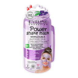 Биo маска Eveline Power Shake Mask, увлажняющая, c пробиотиками, 10 мл