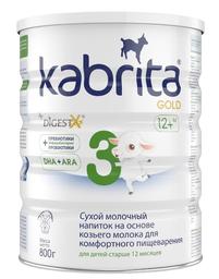 Адаптированная сухая молочная смесь на козьем молоке Kabrita 3 Gold, 800 г