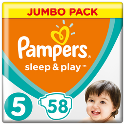 Подгузники Pampers Sleep&Play 5 (11-16 кг), 58 шт.
