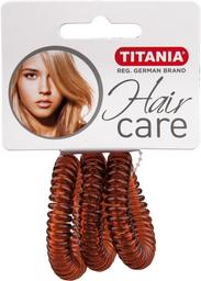 Набір резинок для волосся Titania Аnti Ziep, коричневий, 4 см, 3 шт. (7918)