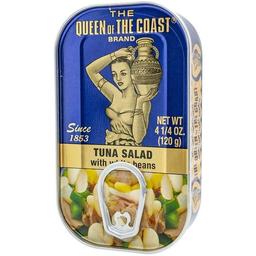 Консервований салат The Queen of The Coast з тунцем та білою квасолею, 120 г (921067)