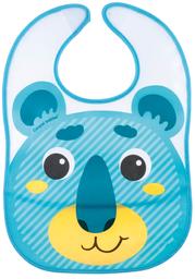 Пластиковый нагрудник с карманом Canpol Babies Hello Little Мишка, голубой (9/232_tur)