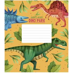 Зошит учнівський Школярик Dino park, в косу лінію, 12 аркушів, ВД-лак, 30 шт. (012-3227C)