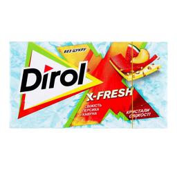 Гумка жувальна Dirol Х-Fresh Свіжість персика та кавуна, 13 г (819985)