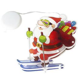Игрушка светодиодная подвесная MBM My Home Санта на лыжах 16.2х23х2.6 см (DH-NY-80 COLOR)