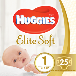 Подгузники Huggies Elite Soft 1 (3-5 кг), 25 шт.