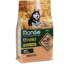 Сухой корм Monge Dog Вwild Low Grain, для взрослых собак, лосось, 2,5 кг