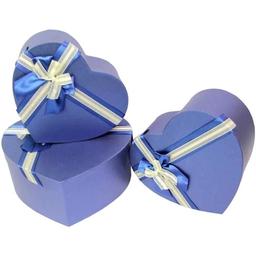 Набор подарочных коробок UFO сердце 3 шт. (50341-72 Набір 3 шт BLUE HEART серд.)
