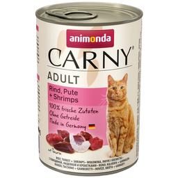 Влажный корм для кошек Animonda Carny Adult Beef, Turkey + Shrimps, с говядиной, индейкой и креветками, 400 г