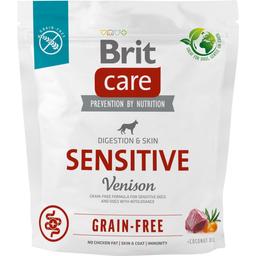 Сухий беззерновий корм для собак з чутливим травленням Brit Care Dog Grain-free Sensitive, з олениною, 1 кг