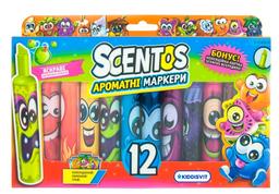 Набор ароматных маркеров для рисования Scentos Штрих, 12 цветов (40641)