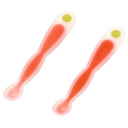 Ложечки Bebe Confort Heat-Sensitive Mum's Spoons, термочутливі, розмір S1, 2 шт, червоні (3105206400)