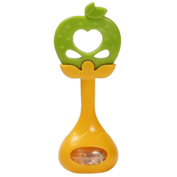 Прорізувач-брязкальцеLindo Яблуко, жовтий з зеленим (Б 388 яблуко)