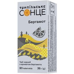 Чай черный Трипільське Сонце Бергамот, с ароматом бергамота, 36 г, 20 пакетиков (928728)