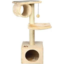 Когтеточка Trixie для котов San Fernando, из сизаля/плюшевая, 36х36х106 см, бежевая (43951)