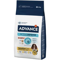 Сухой корм для взрослых собак с чувствительным пищеварением Advance Dog Med/Maxi Sensitive Salmon & Rice с лососем и рисом 12 кг