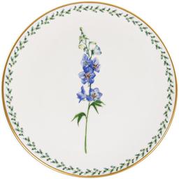 Тарілка Alba ceramics Flower, 19 см, біла з синім (769-034)