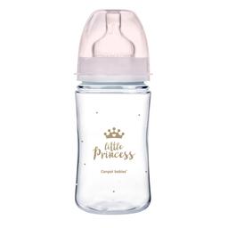 Антиколікова пляшечка Canpol Babies Easystart Royal baby, з широким отвором, 240 мл, рожевий (35/234_pin)