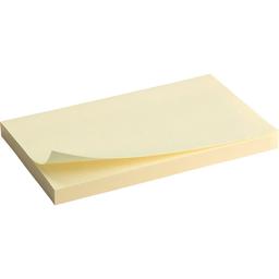 Блок бумаги с клейким слоем Axent 75x125 мм 100 листов желтый (2316-01-A)