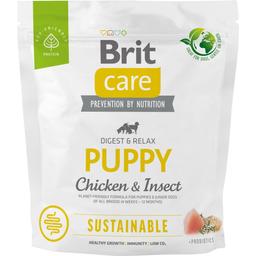 Сухой корм для щенков Brit Care Dog Sustainable Puppy, с курицей и насекомыми, 1 кг
