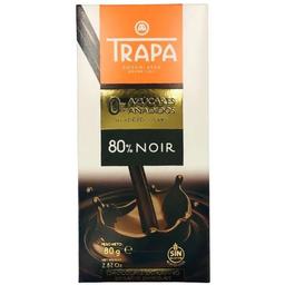 Шоколад черний Trapa,без сахара, 80 г