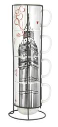 Набір чашок на металевій підставці Limited Edition London, 5 предметів (6418256)