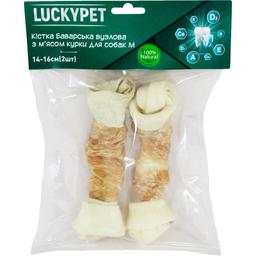 Кость баварская узловая Lucky Pet №3 M с мясом курицы 14-16 см 2 шт.