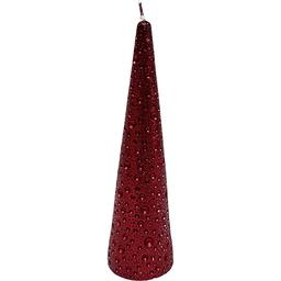 Свічка новорічна парафінова Novogod'ko Ялинка конусна 20х5 см червона (974670)