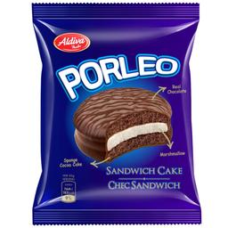 Пирожное-сэндвич Aldiva Porleo с какао в шоколадной глазури и начинкой маршмеллоу 23 г