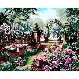 Картина по номерам ZiBi Art Line Розовый сад 40х50 см (ZB.64105)