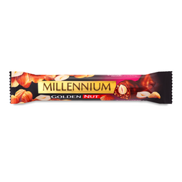 Шоколад чорний Millennium GoldenNut з цільним горіхом, 40 г (576840)