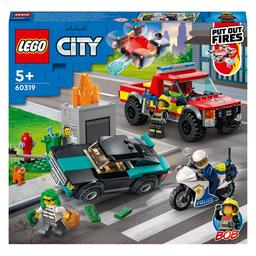 Конструктор LEGO City Пожежна бригада та поліцейська погоня, 295 деталей (60319)