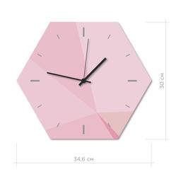 Настінний годинник Art-Life Collection, 34.6x30 см, рожевий (1 Pvh 8 34.6x30)