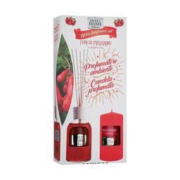 Подарочный набор Sweet Home: Аромадиффузор Гранатовые цветы, 100 мл + свеча, 135 г