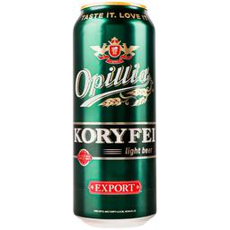Пиво Опілля Koryfei Export, светлое, фильтрованное, 4.2% 0.5 л ж/б