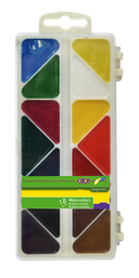 Акварельні фарби ZiBi Kids Line, 18 кольорів, білий (ZB.6523)