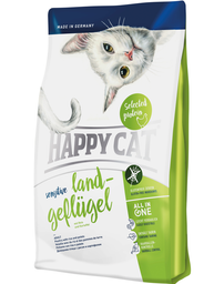 Сухой корм для кошек с чувствительным пищеварением Happy Cat Sensitive Land Geflugel, с птицей, 300 г (70251)