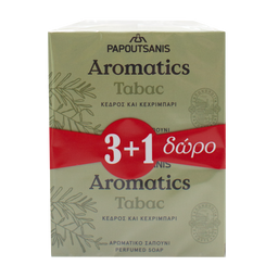 Твердое мыло Aromatics Табак, 400 г (4 шт. по 100 г) (ABSMT400)